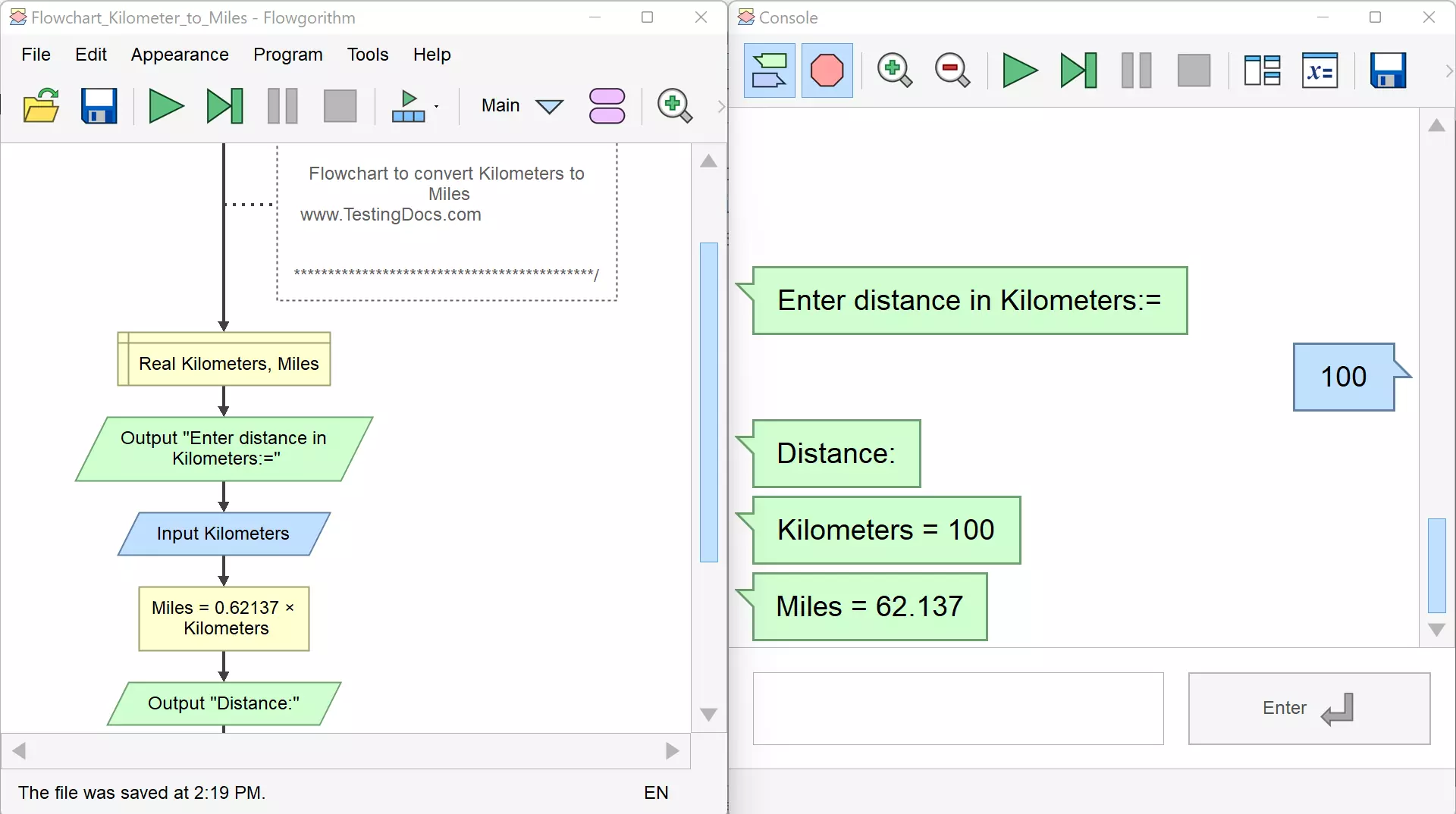 Convert Distance Kilometers to Miles