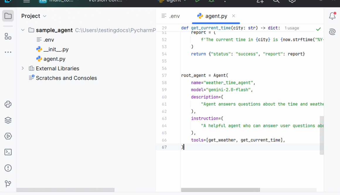 Create Agent Project 