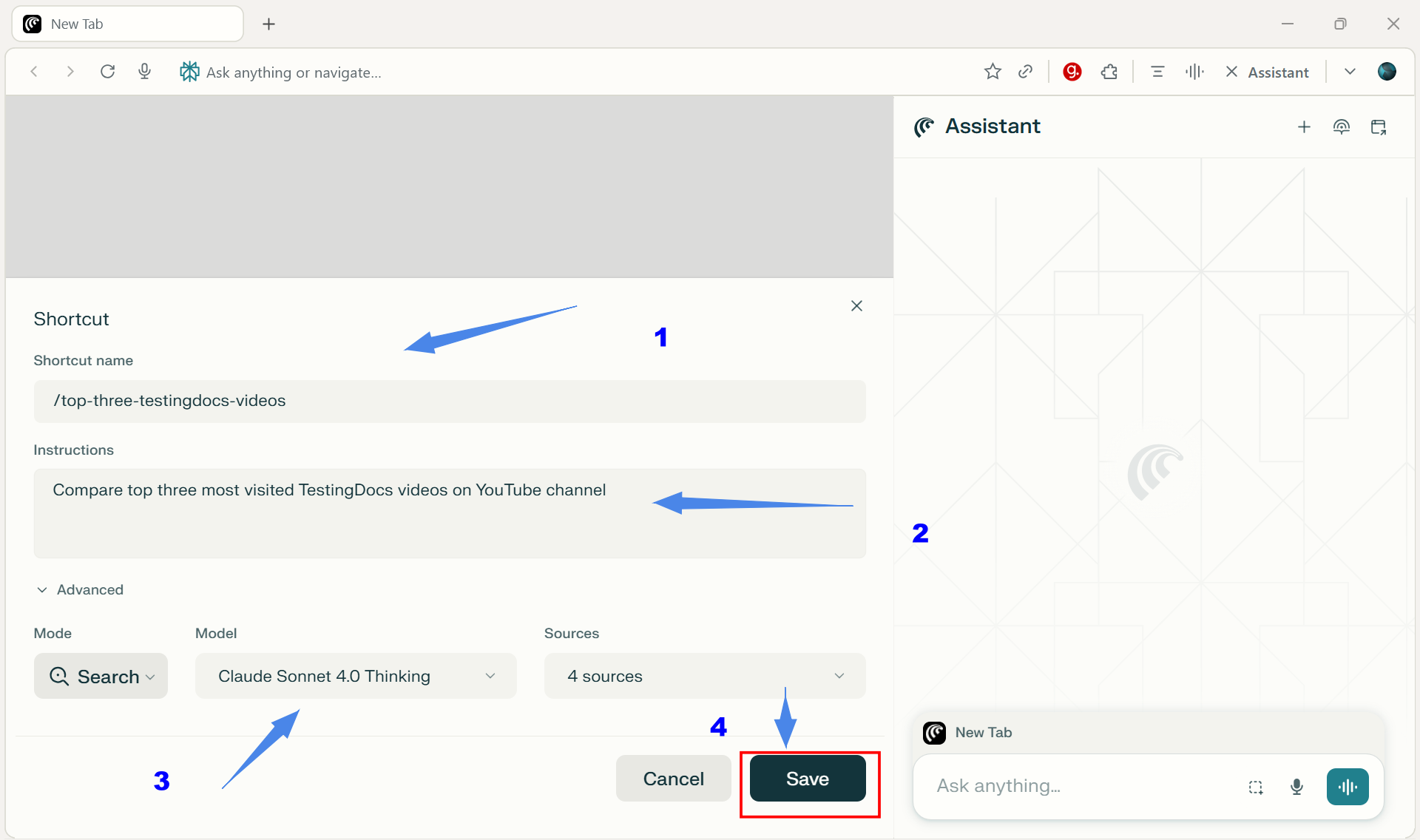 Create Comet Browser Shortcut