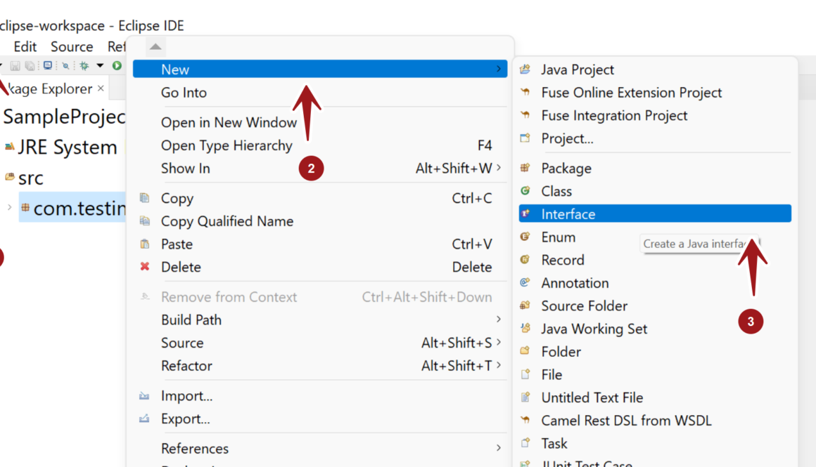 Create Java Interface Eclipse