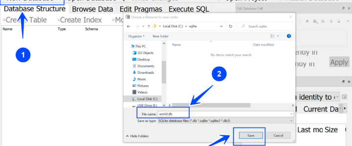 Create New SQLite Database
