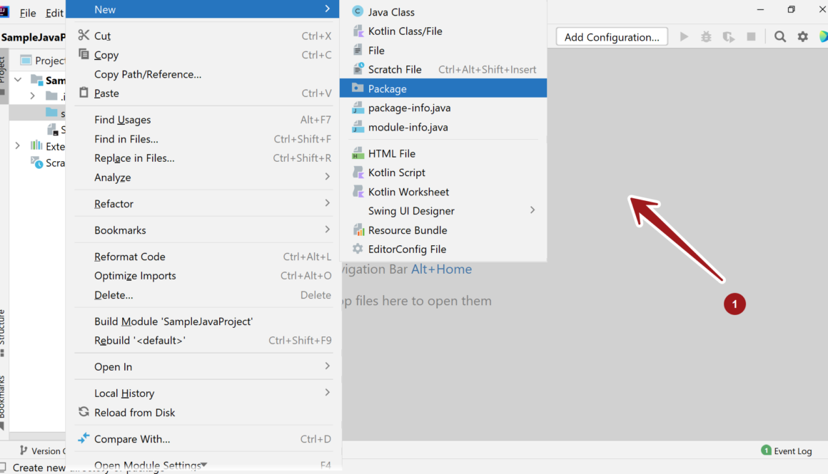 Create Package IntelliJ IDE Win11