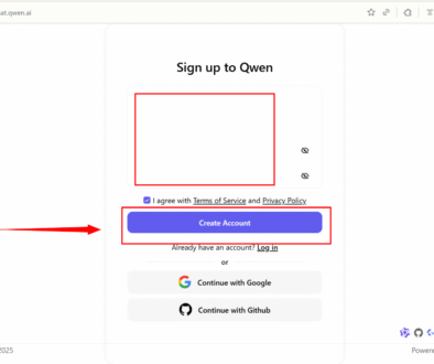 Create Qwen Account