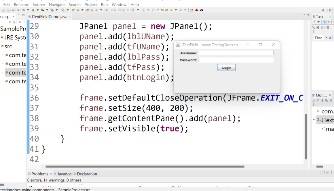 Create Text Field
