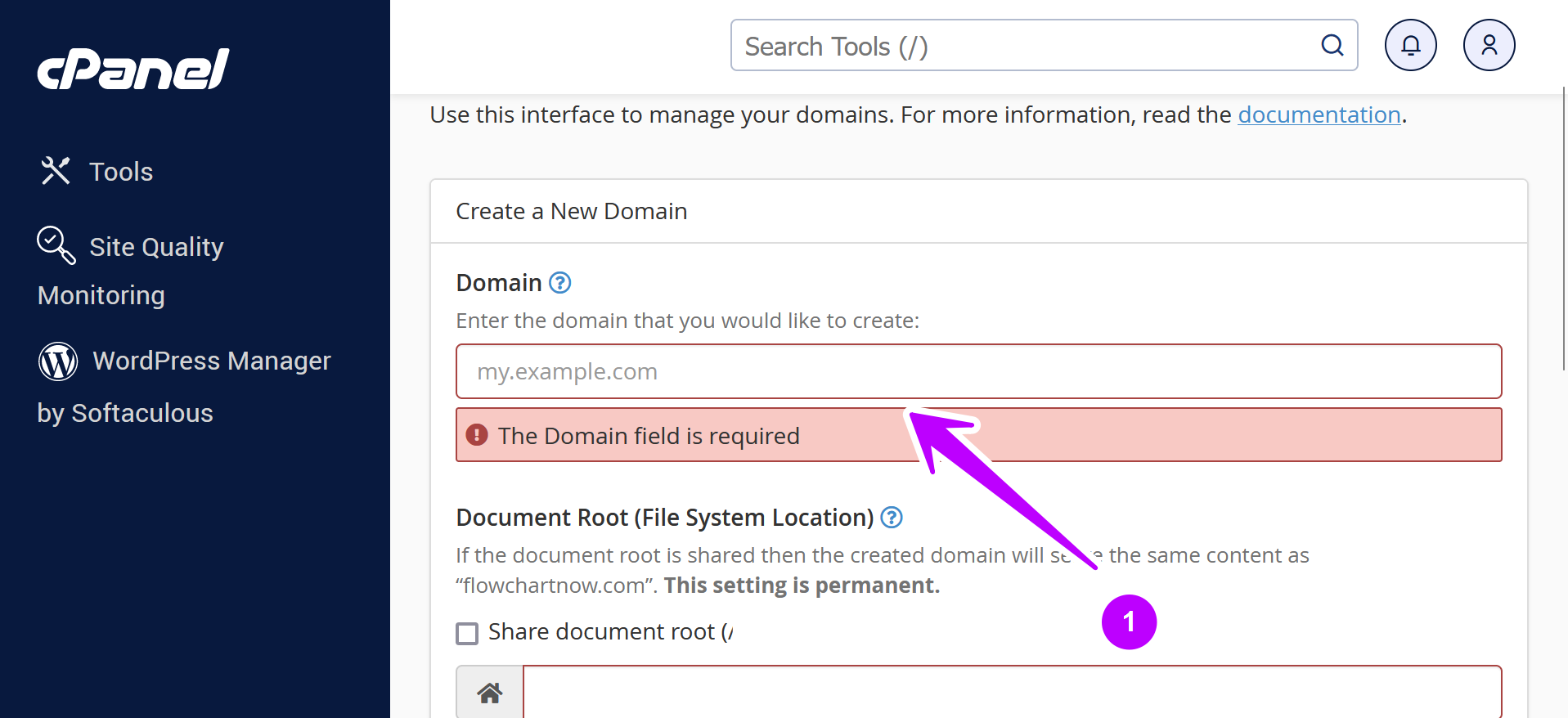 Create a New Domain