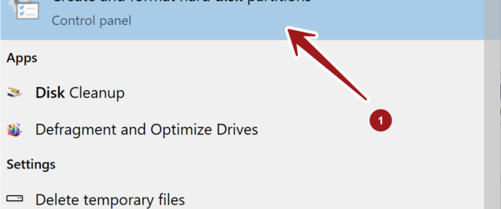 Create and format hard disk partitions Windows 10