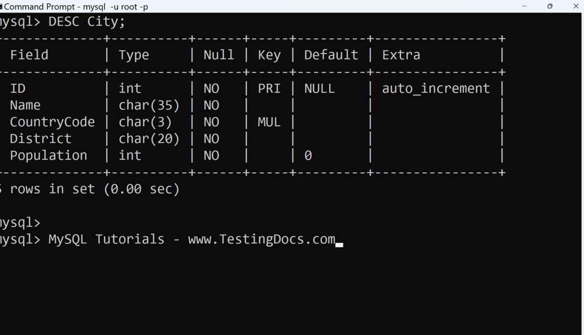 DESC City World Database