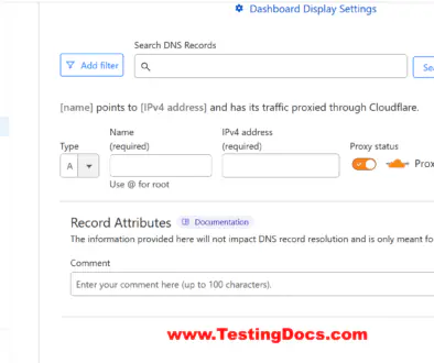 DNS Records Cloudflare