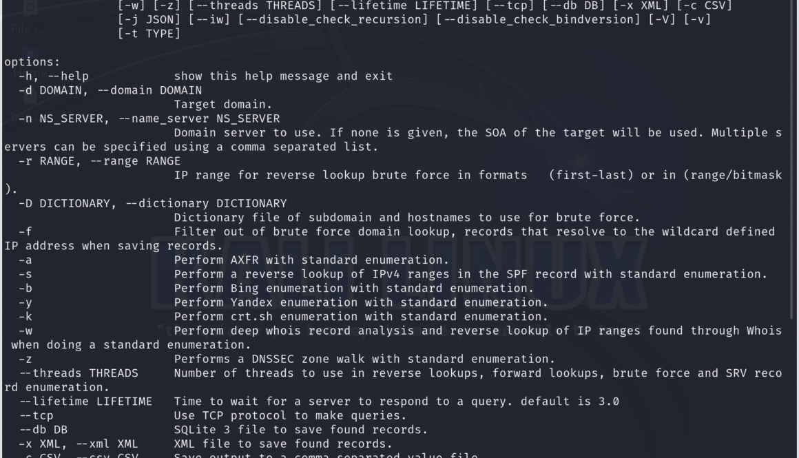 DNSRecon - DNS Enumeration Tool