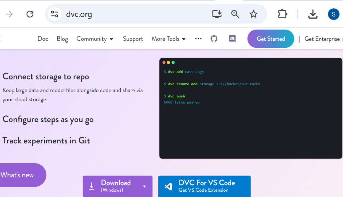 DVC Data Version Control Website