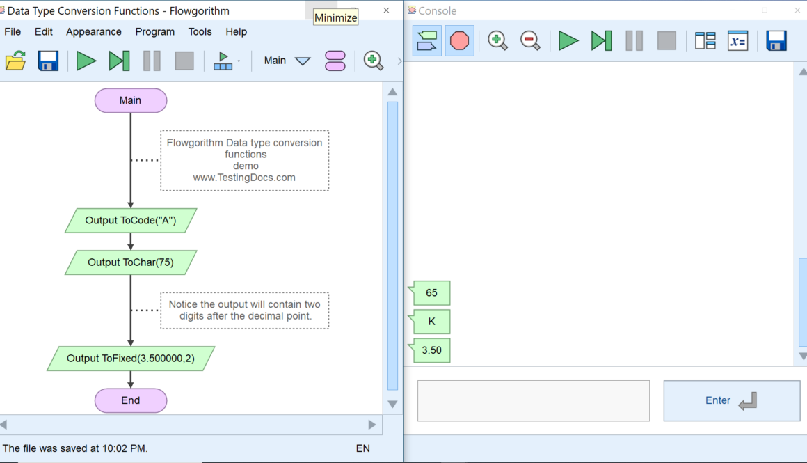 Data Type Conversion Functions Flowgorithm