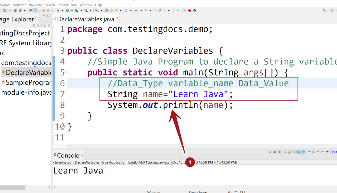 Declare Java Variable