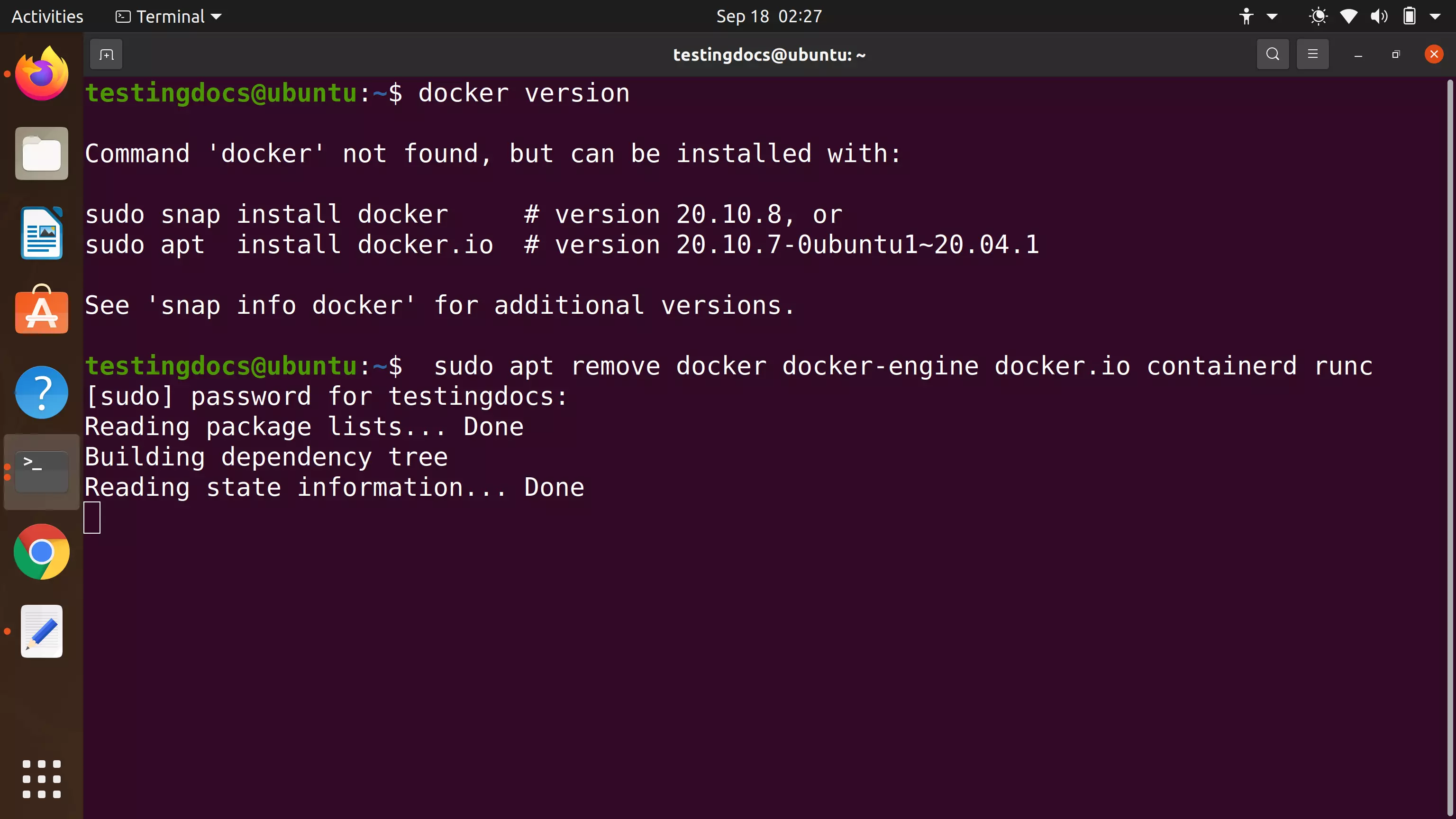 Docker Install Check