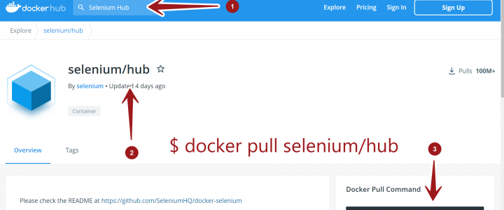 Docker Selenium Hub