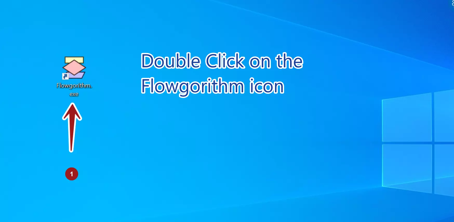 Double Click on the Flowgorithm Icon