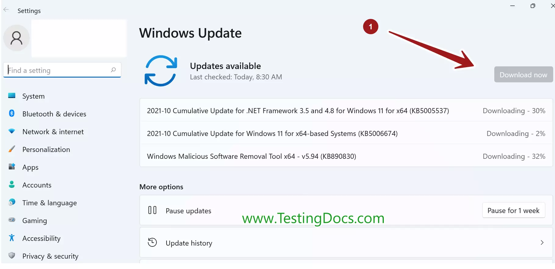 Download Cumulative Updates Windows 11
