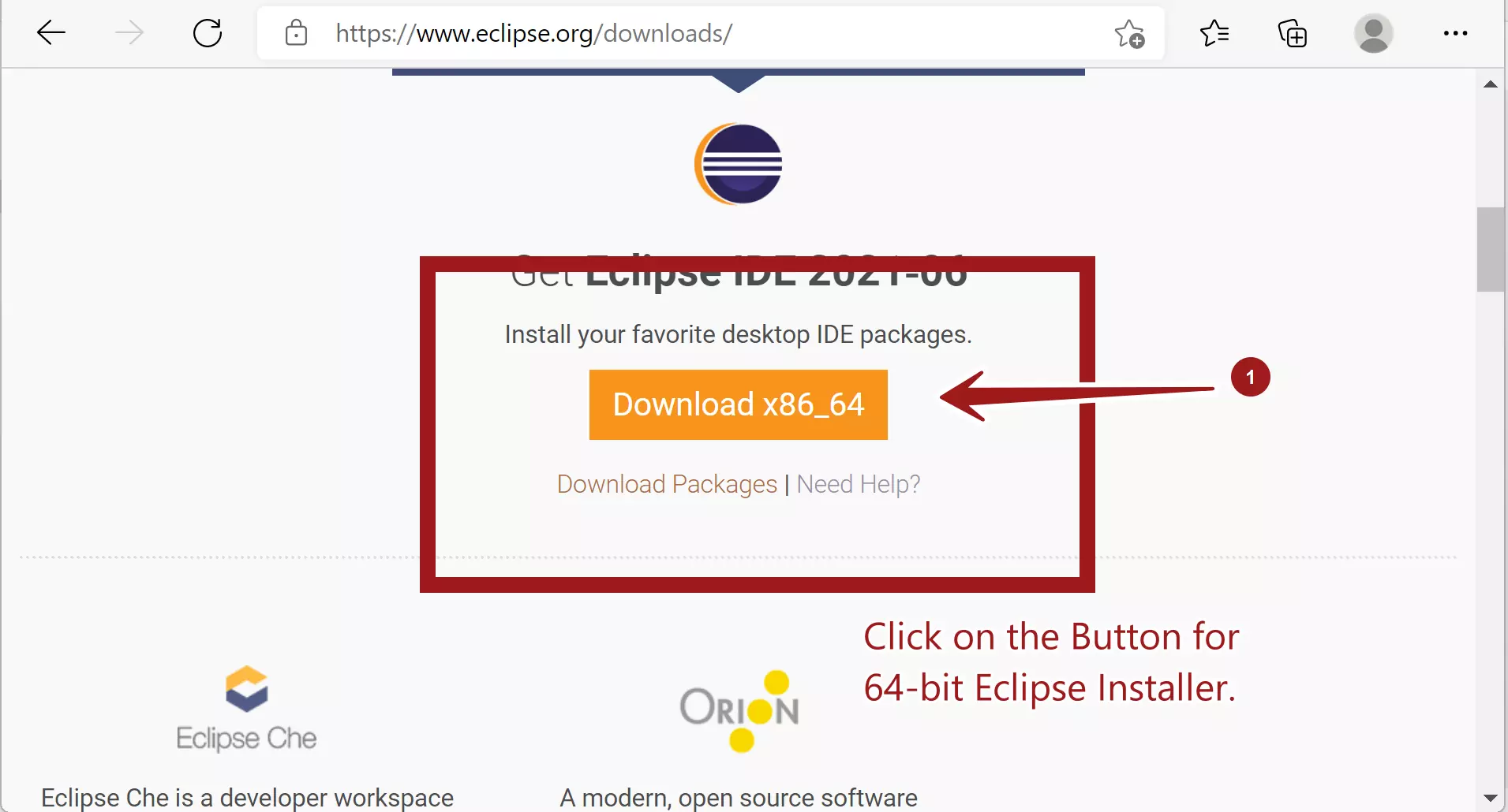Download Eclipse Installer