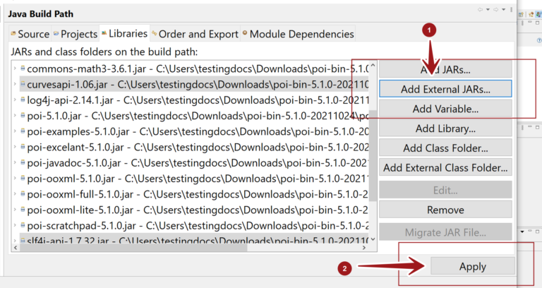 Add Apache POI To Java Project | TestingDocs