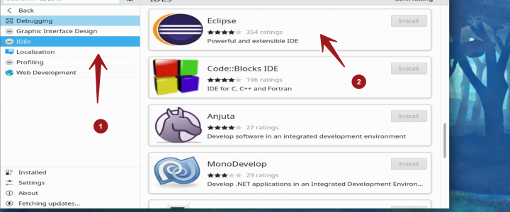 Eclipse Fedora Install