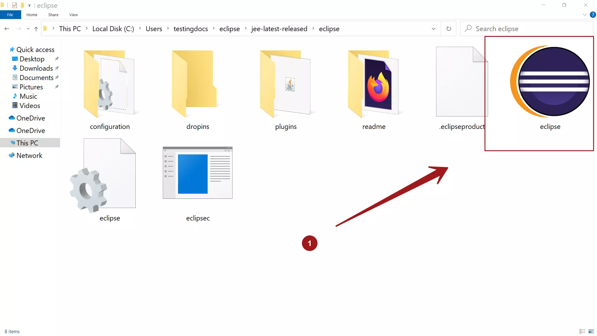 Eclipse Install Folder