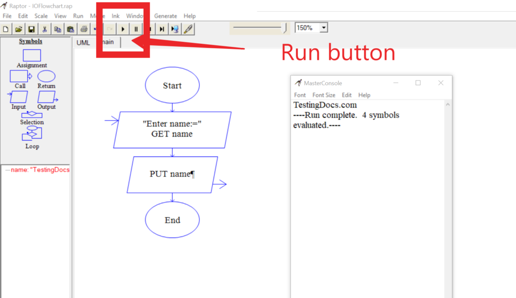 Input and Output to a flowchart | TestingDocs