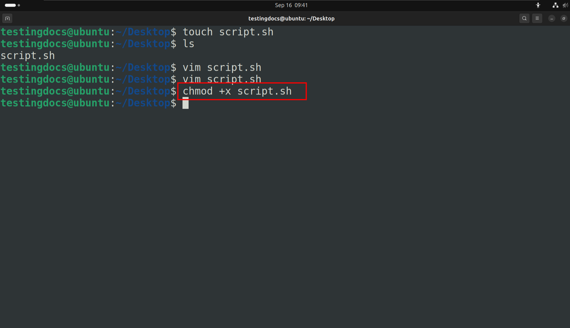 Execute Permission Shell Script