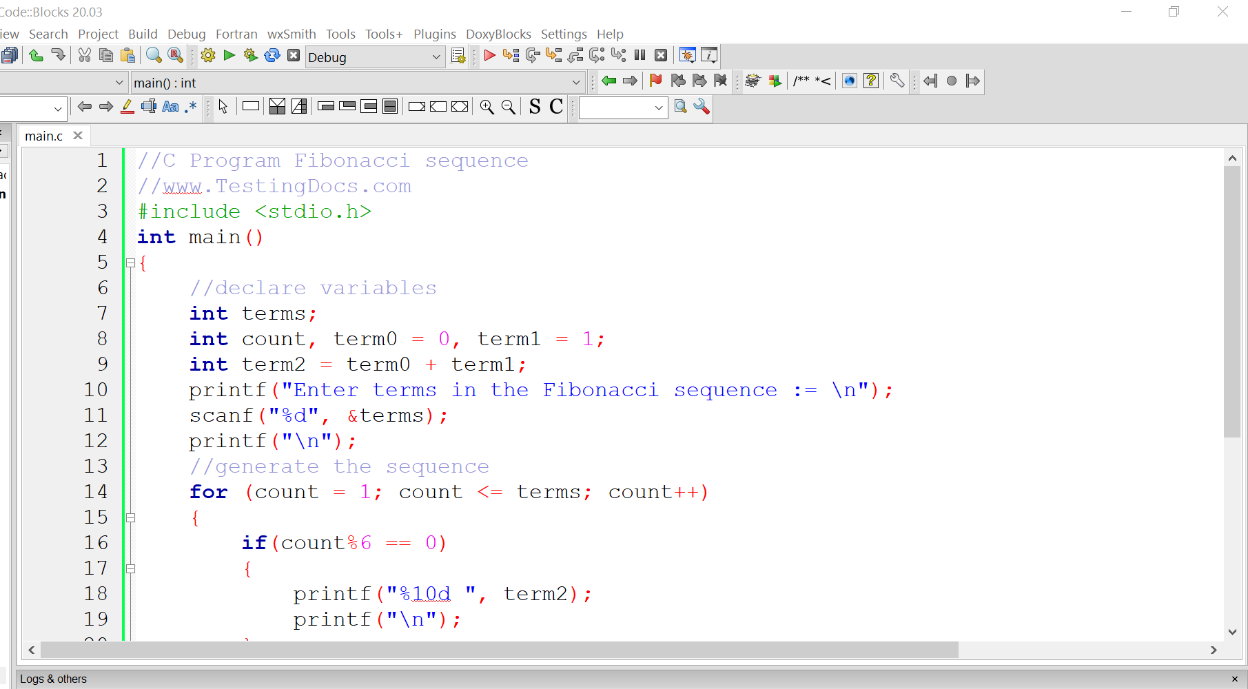 In this post, we will develop C Program to generate Fibonacci sequence into rows and columns as output. We get the Fibonacci sequence nth term