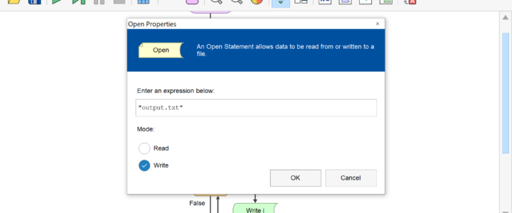 File Open Write Mode Statement