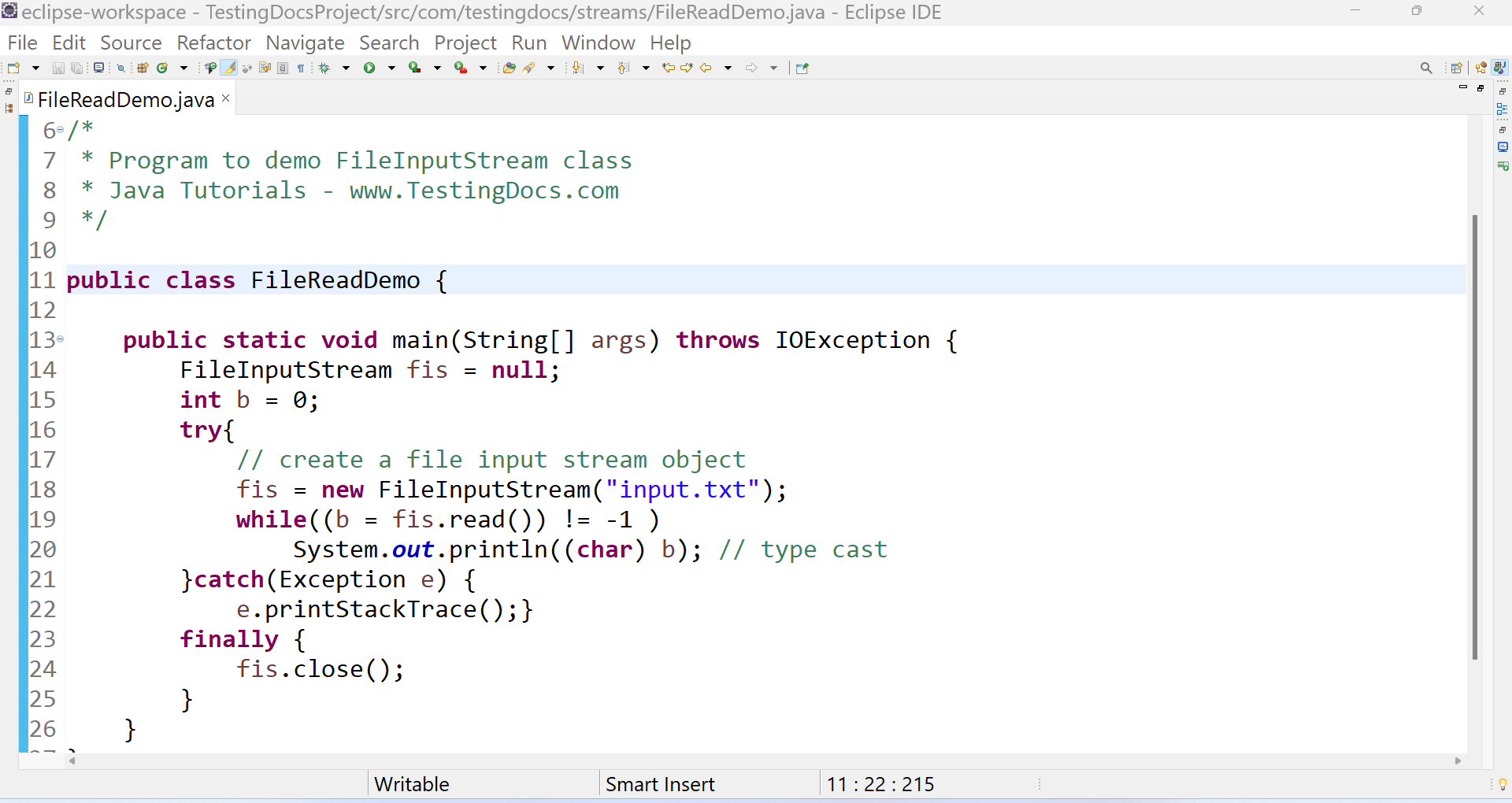 FileInputStream Code Example