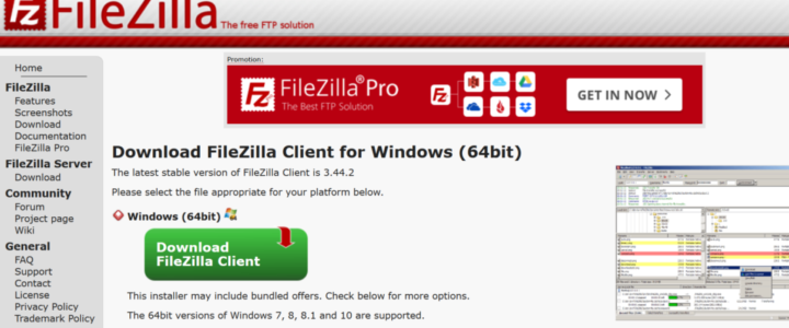 Install FileZilla tool on Windows