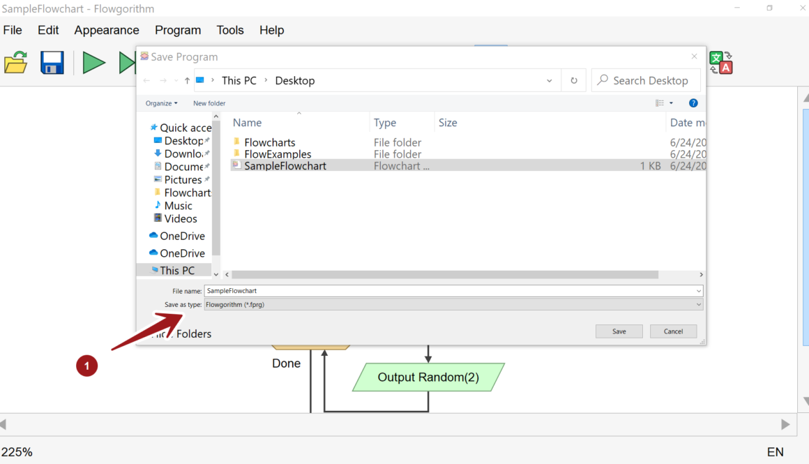Flowgorithm File SaveDialog