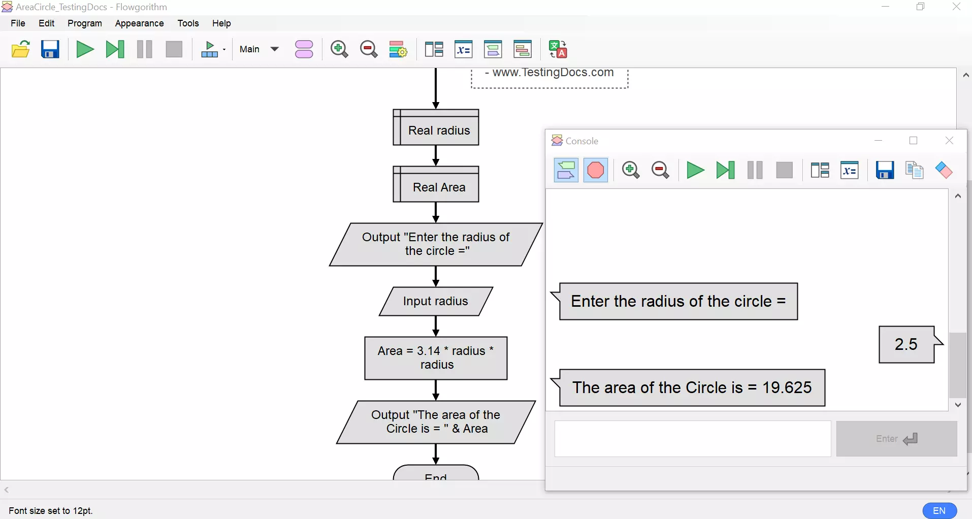 Flowgorithm Flowchart Example