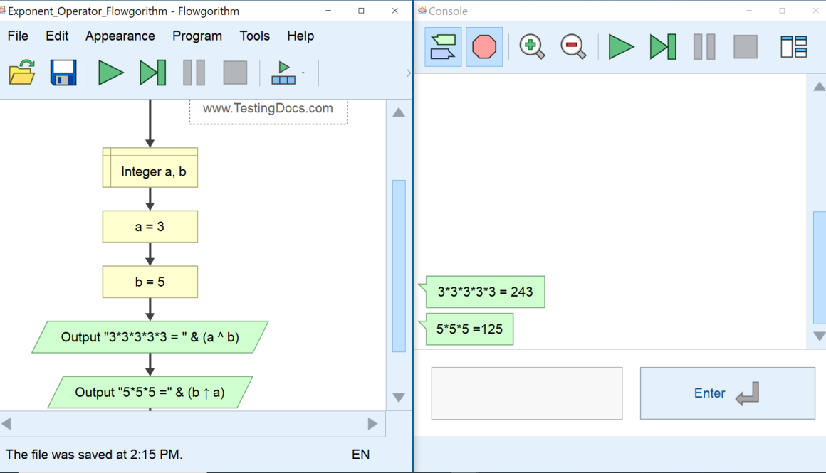 Flowgorithm Operators