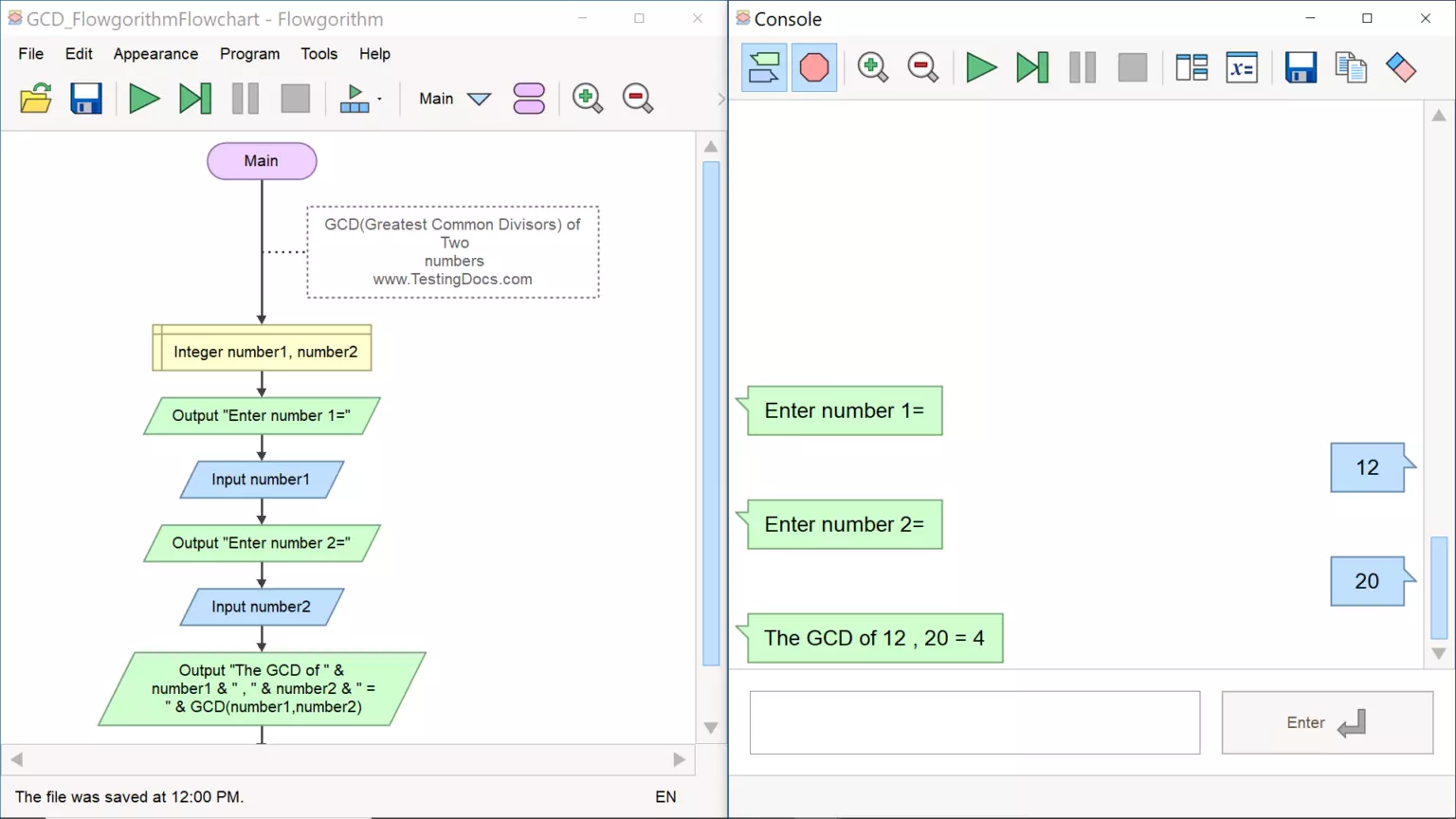 Flowchart For Gcd Of 2 Numbers