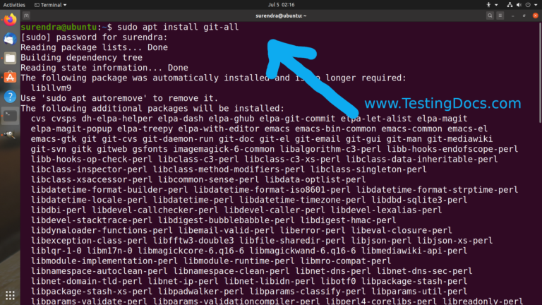 Install Git on Ubuntu Linux | TestingDocs.com