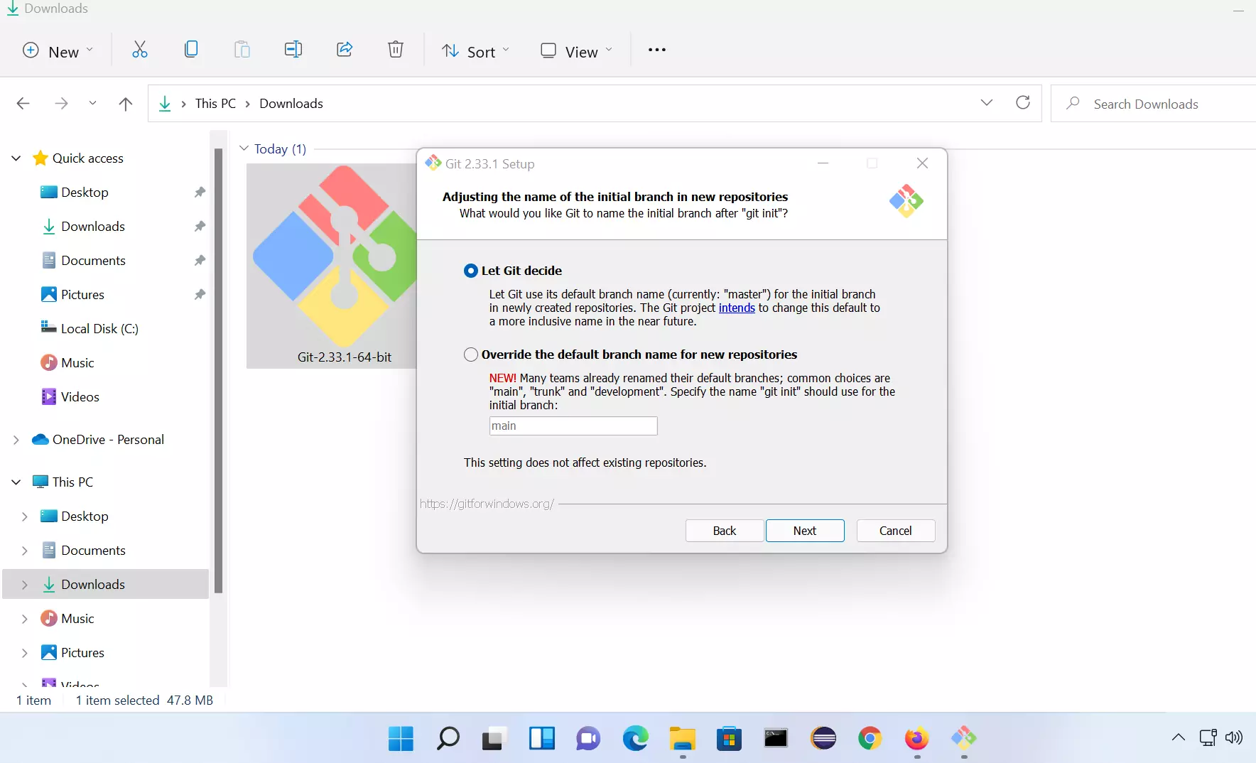 Git Install Windows 11 Screen 3