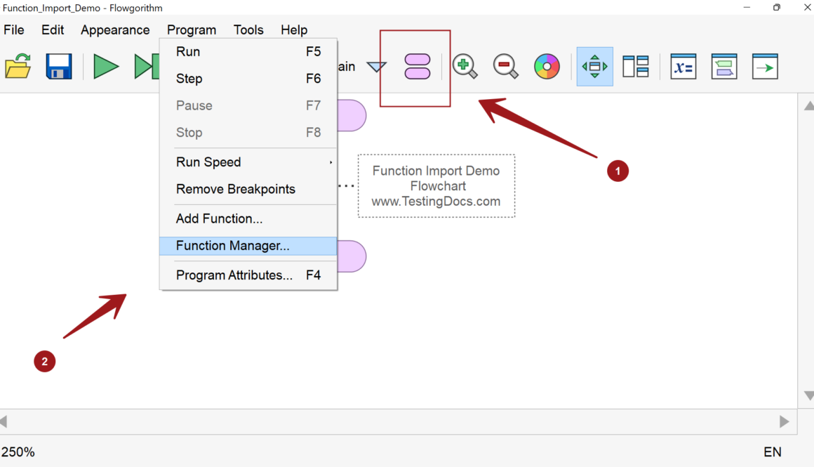Import Function Flowgorithm