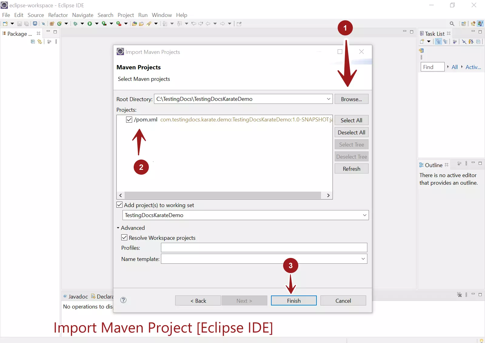 Import Karate Project Eclipse IDE