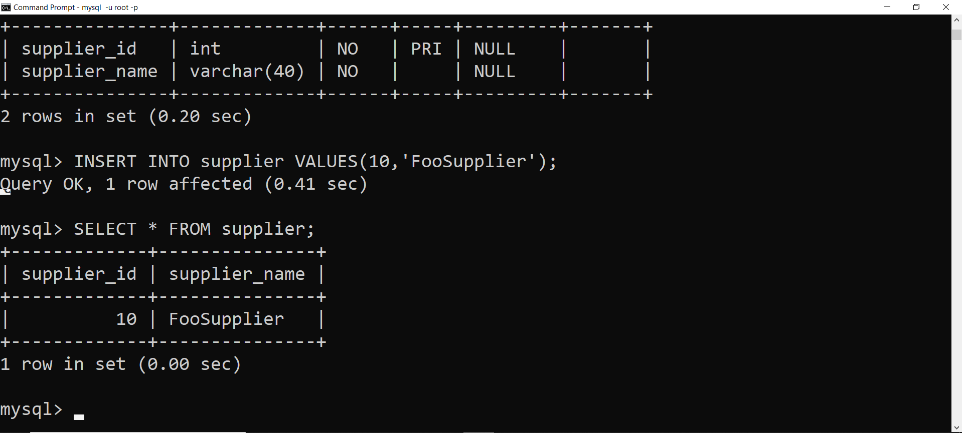 Insert Data MySQL Database Table