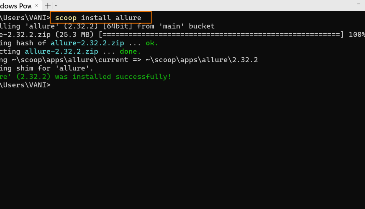 Install Allure Report Windows
