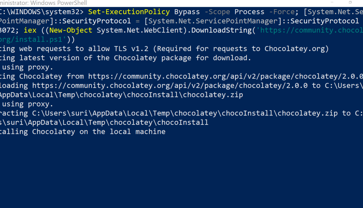 Install Chocolatey Windows