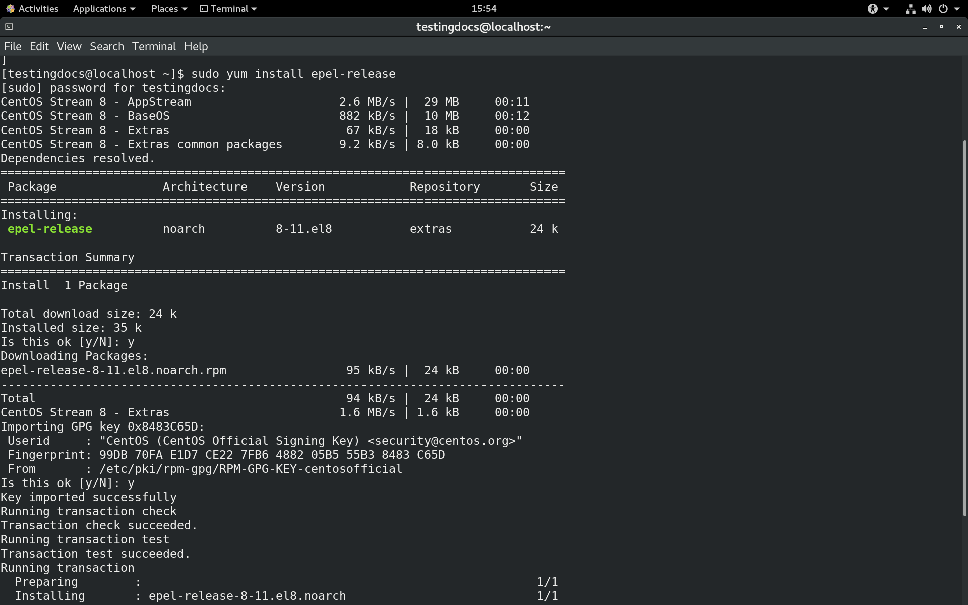 Install EPEL Release CentOS