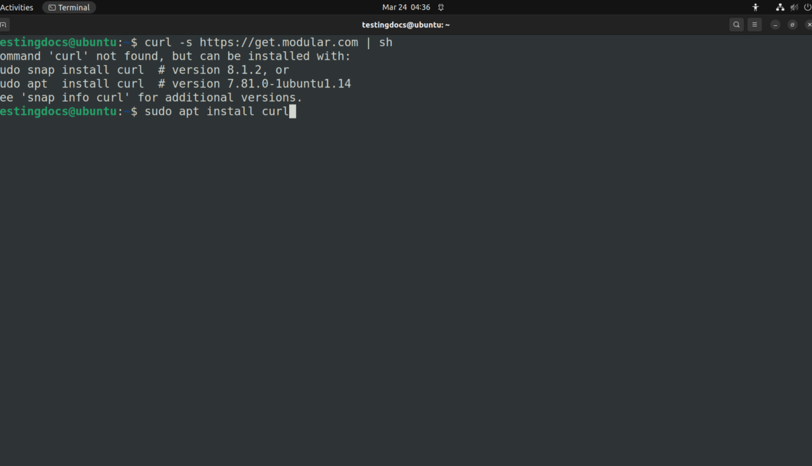 Install Modular on Ubuntu