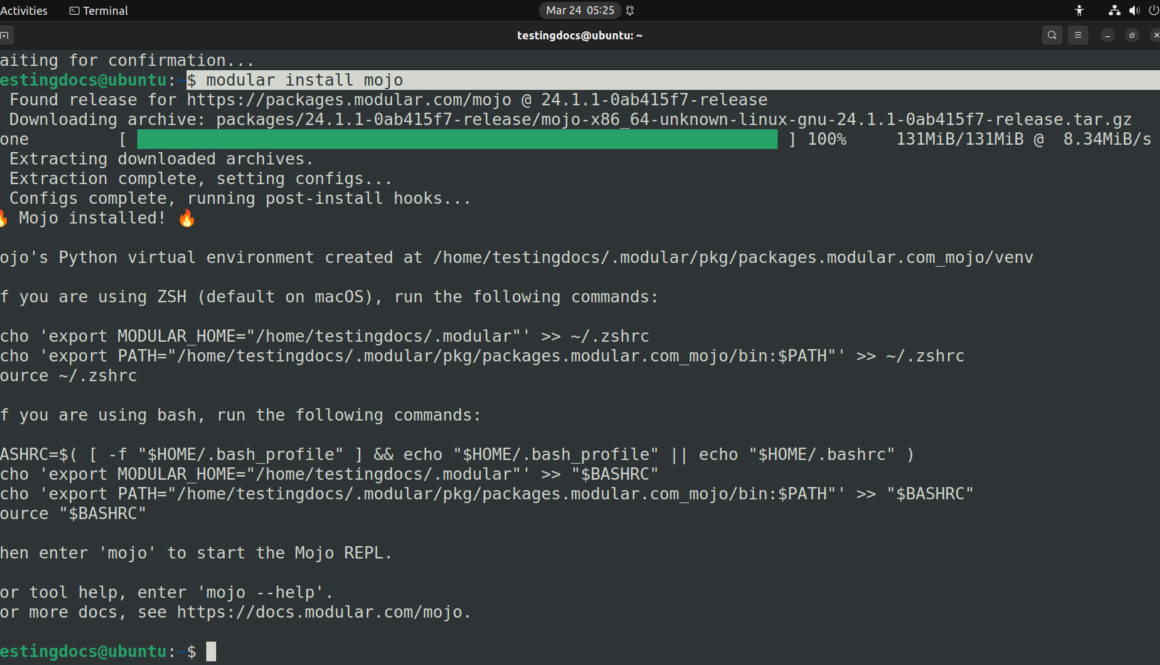 Install Mojo SDK