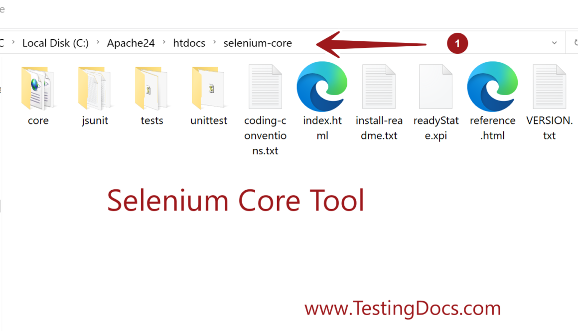 Install Selenium Core Tool