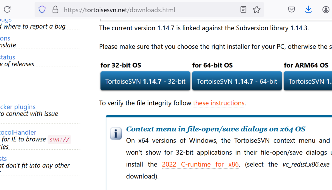 Install TortoiseSVN 64-bit