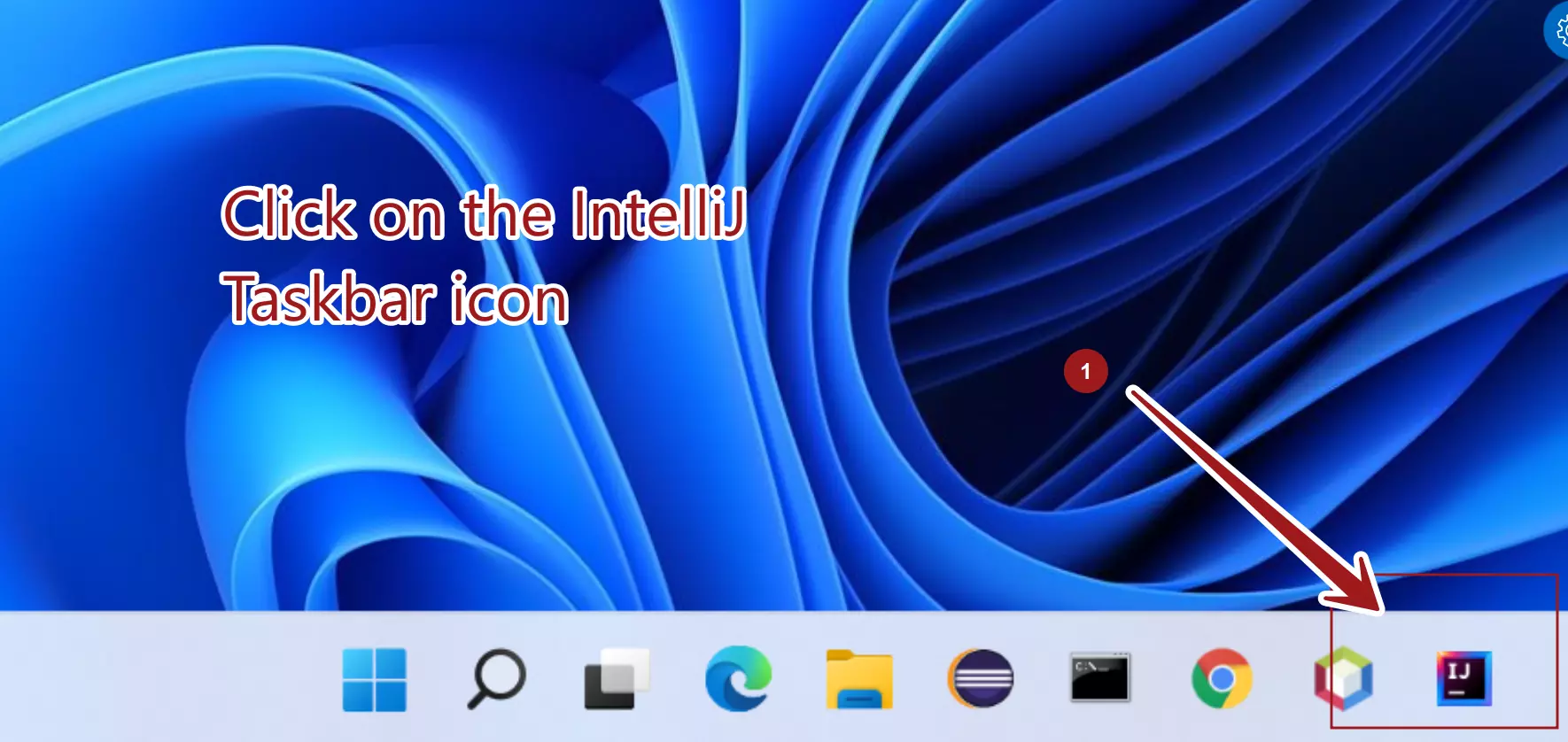 IntelliJ Taskbar Icon Win11