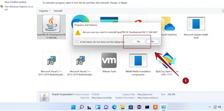 how to uninstall java windows 11