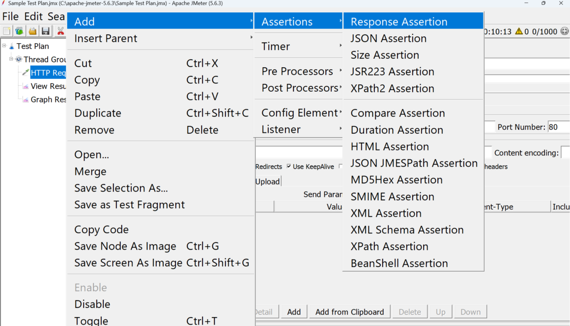 JMeter Assertions