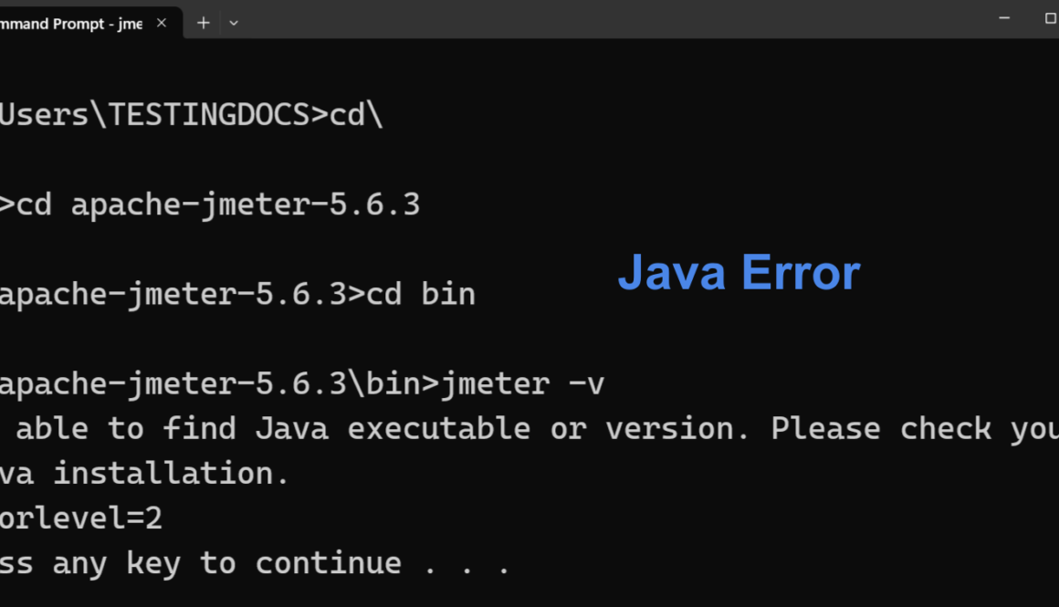 JMeter Java Error No Install
